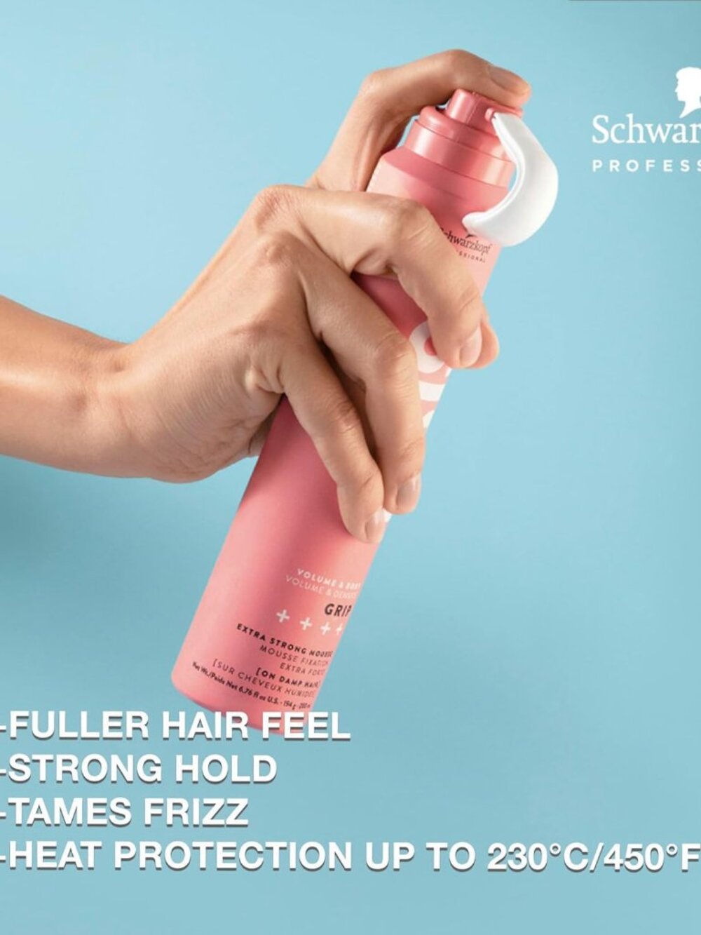 102. Schwarzkopf OSiS+ GRIP Extra Strong Volume Mousse | Extra Strong Hold | - Picture 3 of 3